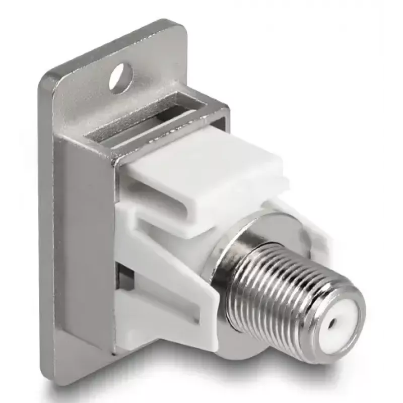 DeLOCK 90882 lizdas IEC F sidabrinis baltas 75 Ω