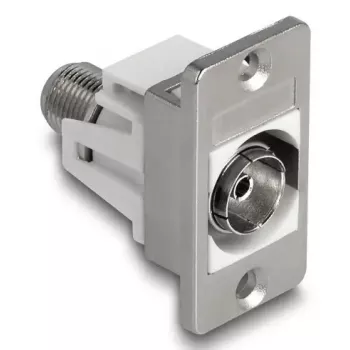 DeLOCK 90882 lizdas IEC F sidabrinis baltas 75 Ω