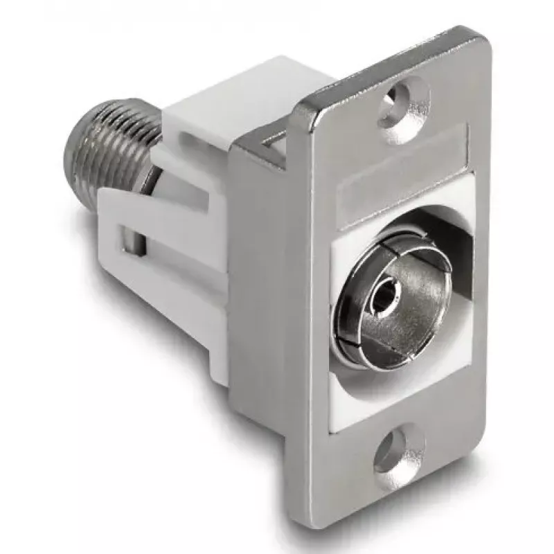 DeLOCK 90882 lizdas IEC F sidabrinis baltas 75 Ω