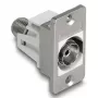 DeLOCK 90882 lizdas IEC F sidabrinis baltas 75 Ω