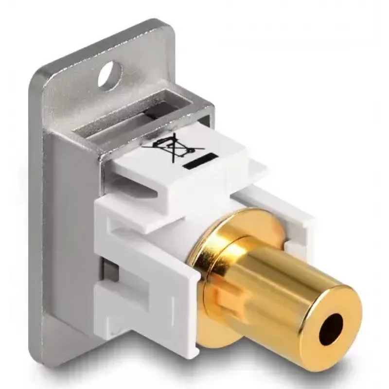 DeLOCK 90884 kištukinis lizdas 3,5 mm Sidabrinė Balta Moteriška