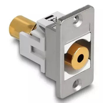 DeLOCK 90884 kištukinis lizdas 3,5 mm Sidabrinė Balta Moteriška
