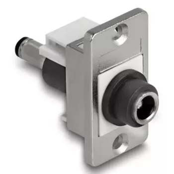 DeLOCK keystone modulis 90885 Plokščias Juoda Sidabrinė Balta DC 5,5 x 2,1