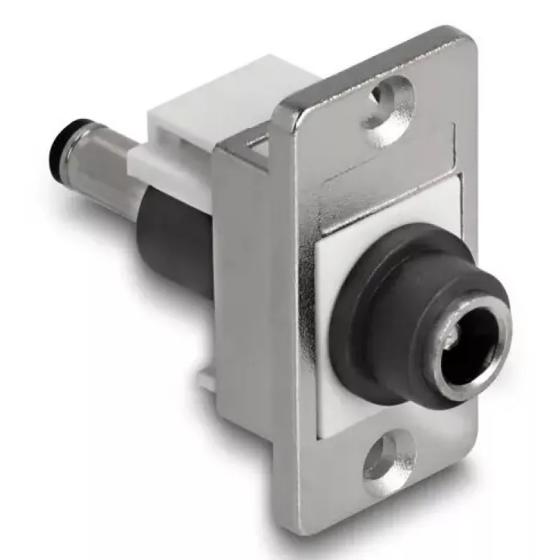 DeLOCK keystone modulis 90885 Plokščias Juoda Sidabrinė Balta DC 5,5 x 2,1