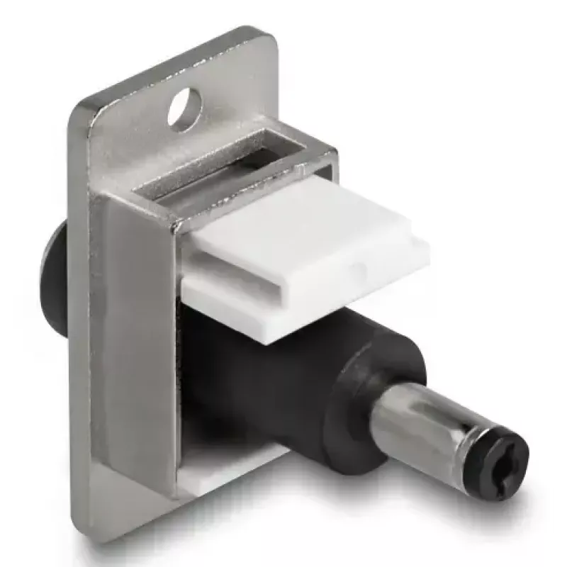 DeLOCK keystone modulis 90886 Plokščias Juoda Sidabrinė Balta DC 5,5 x 2,5