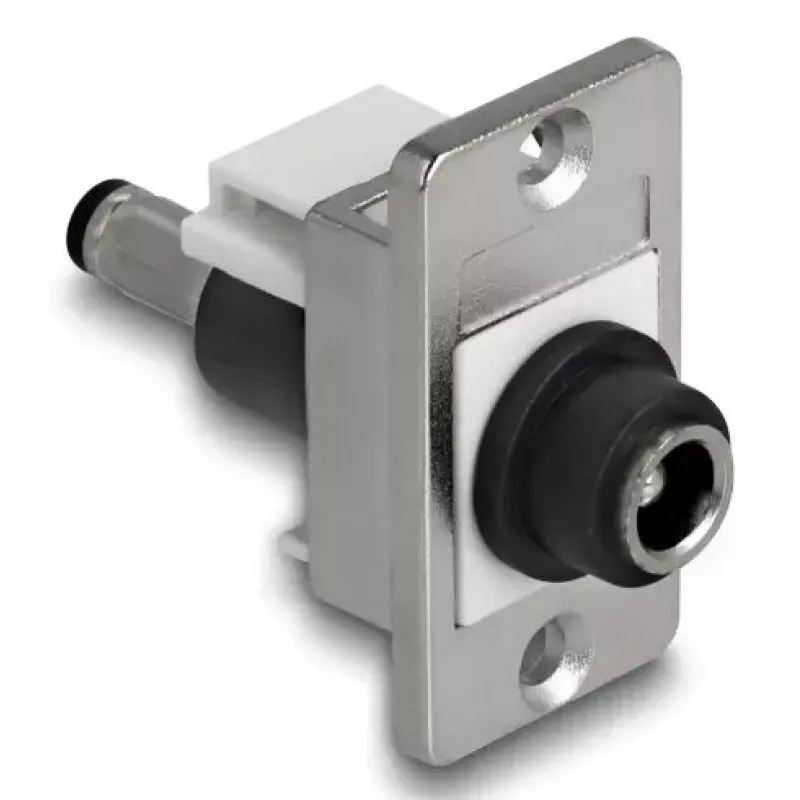 DeLOCK keystone modulis 90886 Plokščias Juoda Sidabrinė Balta DC 5,5 x 2,5