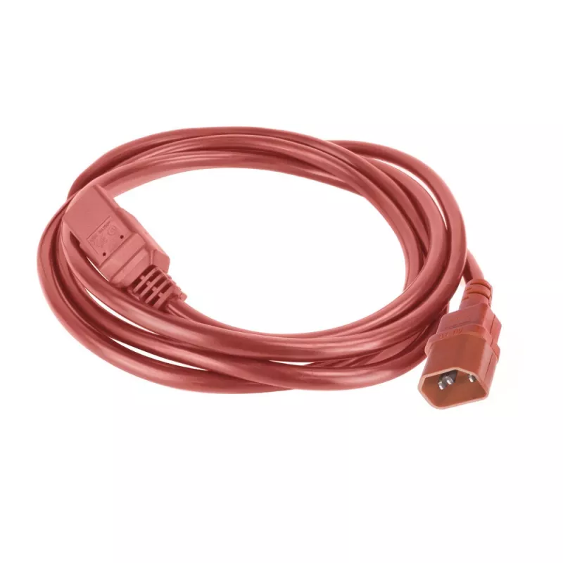 Maitinimo kabelis ACT C14 į C21 IEC60320, raudonas, 2 m, 250 V 10 A