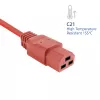 Maitinimo kabelis ACT C14 į C21 IEC60320, raudonas, 2 m, 250 V 10 A