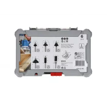 Bosch 2 607 017 470 frezavimo antgalis Antgalių rinkinys 6 vnt.