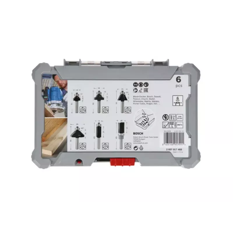 Bosch 2 607 017 470 frezavimo antgalis Antgalių rinkinys 6 vnt.