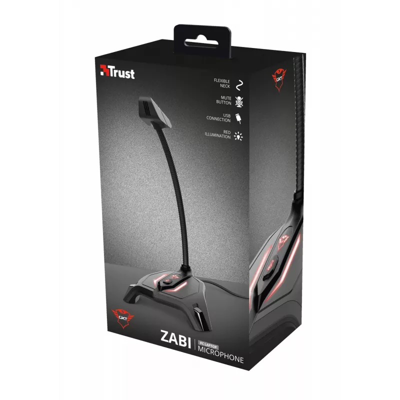 Trust GXT 215 Zabi Juoda PC mikrofonas
