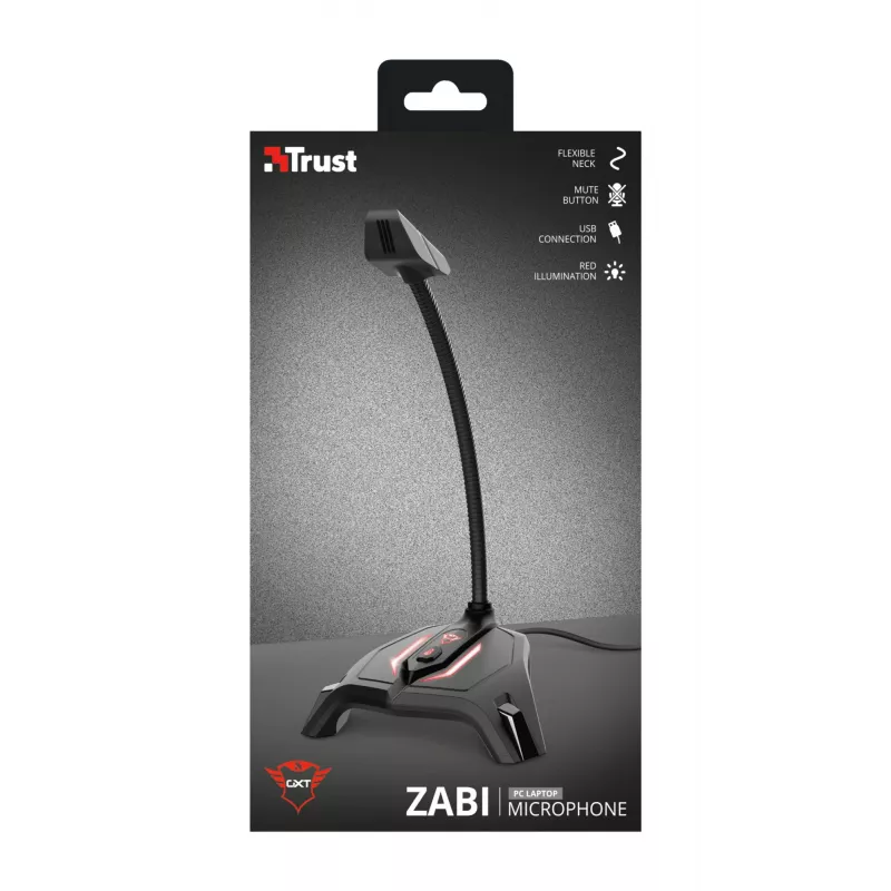 Trust GXT 215 Zabi Juoda PC mikrofonas