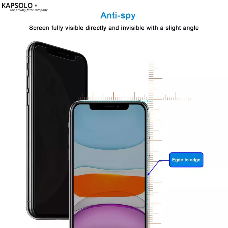 Privatumo grūdintas stiklas KAPSOLO iPhone XR