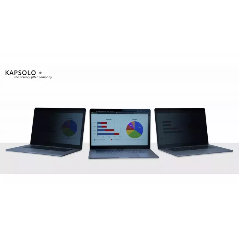 Kapsolo Privacy Magnetinis apsauginis ekranas, skirtas Apple MacBook Pro 13 (2020) — 13 colių, 9H kietumas, 50% šviesos pralaidumas, 30° privatumo kampas