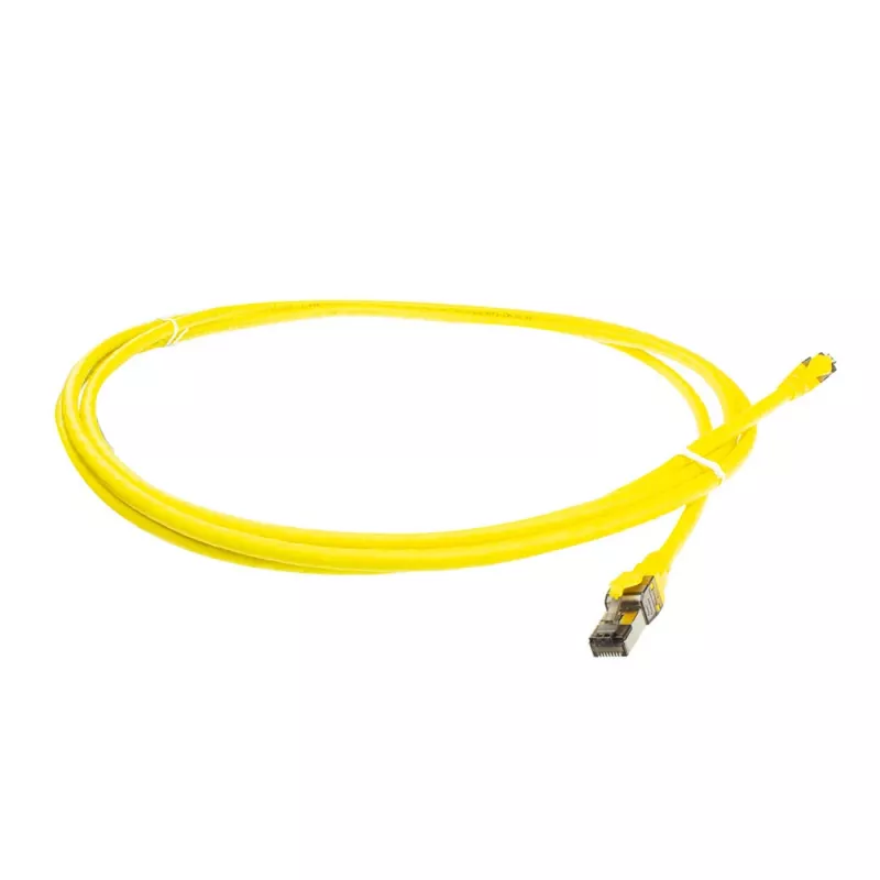 ACT geltonas 5 m SFTP CAT8 komutacinis kabelis be užkabinimų su RJ45 jungtimis