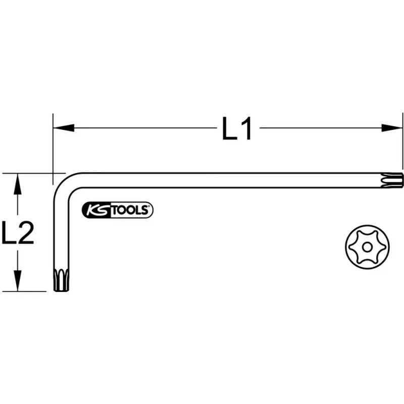 L formos Torx raktas KS Tools 151.2251