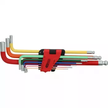 Šešiabriaunių raktų rinkinys KS Tools 151.4420 9 vnt. Plieninis Chromuotas