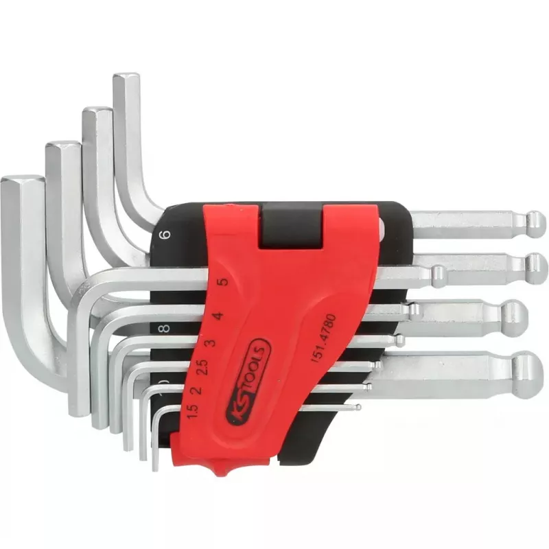 L formos šešiabriaunių raktų rinkinys KS Tools 151.4780