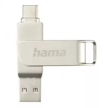 Hama C-Rotate Pro USB atmintukas 32 GB USB Type-A / USB Type-C 3.2 Gen 1 (3.1 Gen 1) Sidabrinis
