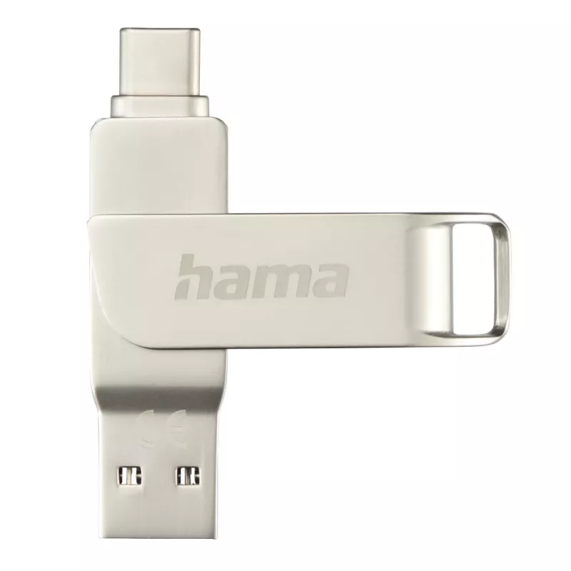 Hama C-Rotate Pro USB atmintukas 32 GB USB Type-A / USB Type-C 3.2 Gen 1 (3.1 Gen 1) Sidabrinis