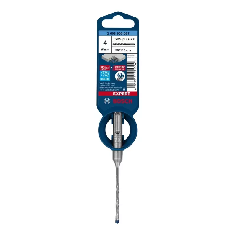 Grąžtas Bosch SDS plus-7X 4 mm skersmuo 115 mm ilgis