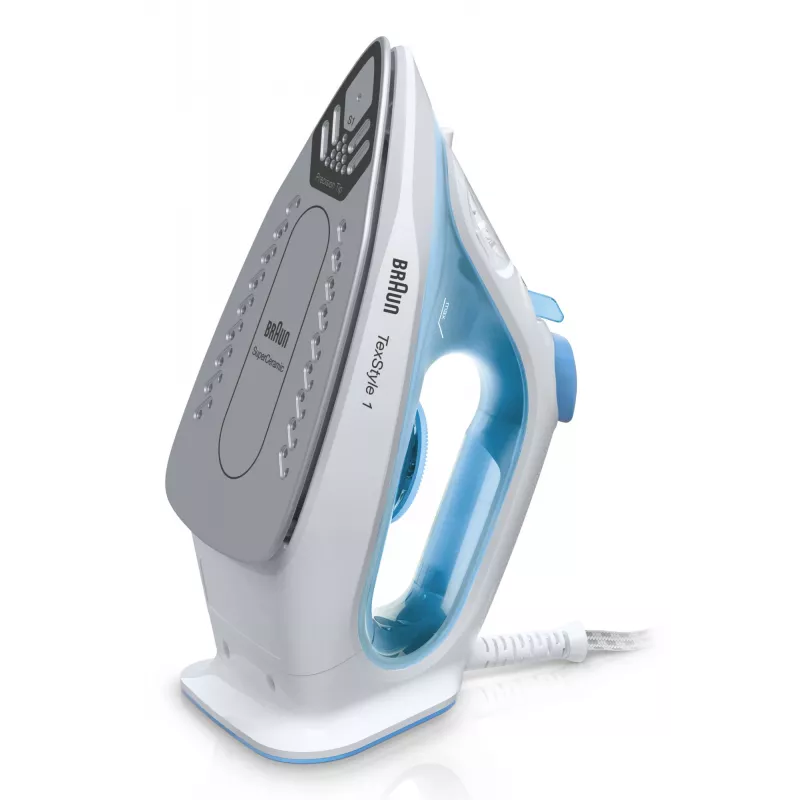 Braun TexStyle 1 SI1050BL garų lygintuvas keramine pado plokšte 2000 W mėlynas, baltas