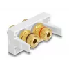 DeLOCK Easy 45 modulis 2 x gnybtų stulpeliai raudonas juodas žiedas 22,5 x 45 mm
