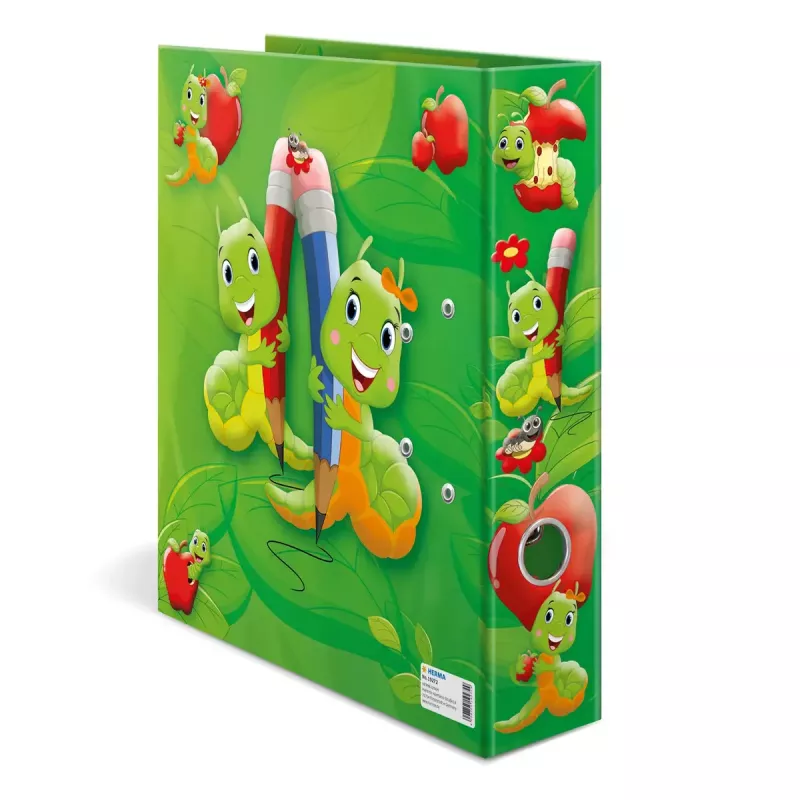 HERMA Motif failas A4 Fritz the Worm D-žiedo kartonas 285x315 mm
