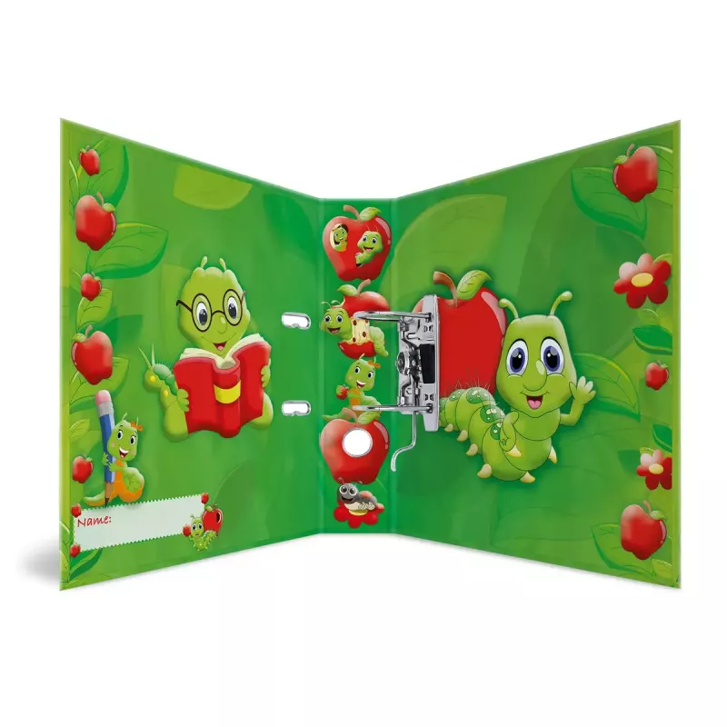 HERMA Motif failas A4 Fritz the Worm D-žiedo kartonas 285x315 mm