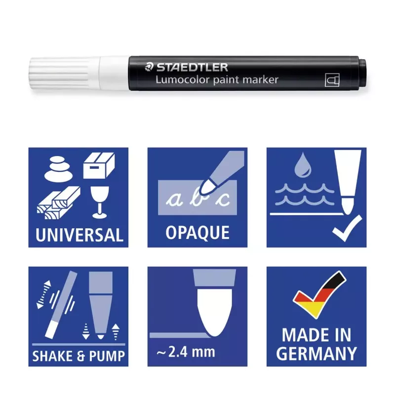Dažų žymeklis Staedtler Lumocolor 349 6 vnt.