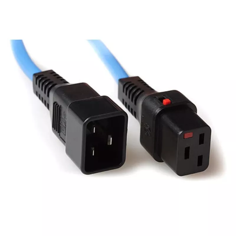 ACT Powercord C19 IEC Lock - C20 mėlynas 2 m, PC1358