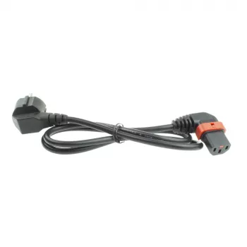 ACT maitinimo laidas CEE 7/7 kištukas (kampuotas) - C13 IEC Lock (kairysis kampas) juodas 3 m, EL455S
