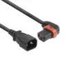 ACT maitinimo laidas C14 - C13 IEC Lock (kairysis kampinis) juodas 2 m, PC2046