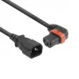 ACT maitinimo laidas C14 - C13 IEC Lock (kairinis kampinis) juodas 3 m, PC2050