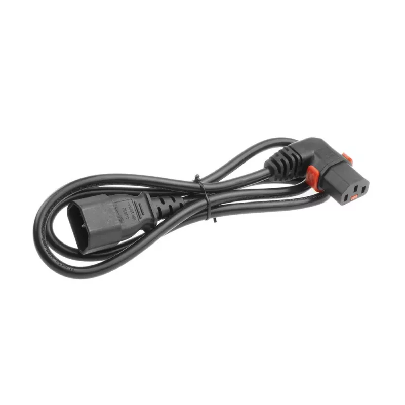 ACT maitinimo laidas C14 - C13 IEC Lock (kampinis) juodas 1 m, PC2041