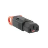 ACT C13 IEC Lock+ perjungiamas juodas, PA130100BK, C13, juoda, raudona, moteriška, tiesus, nailonas, 1,5 mm²