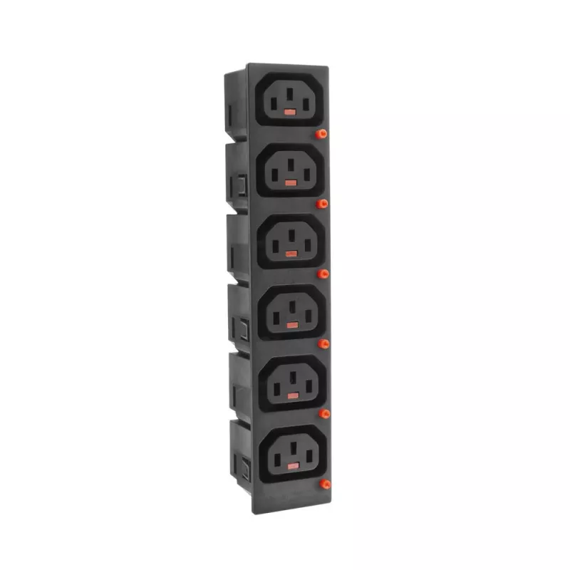 ACT C13 IEC Lock Net Entree (6 lizdų) - juoda, PA135015BK6
