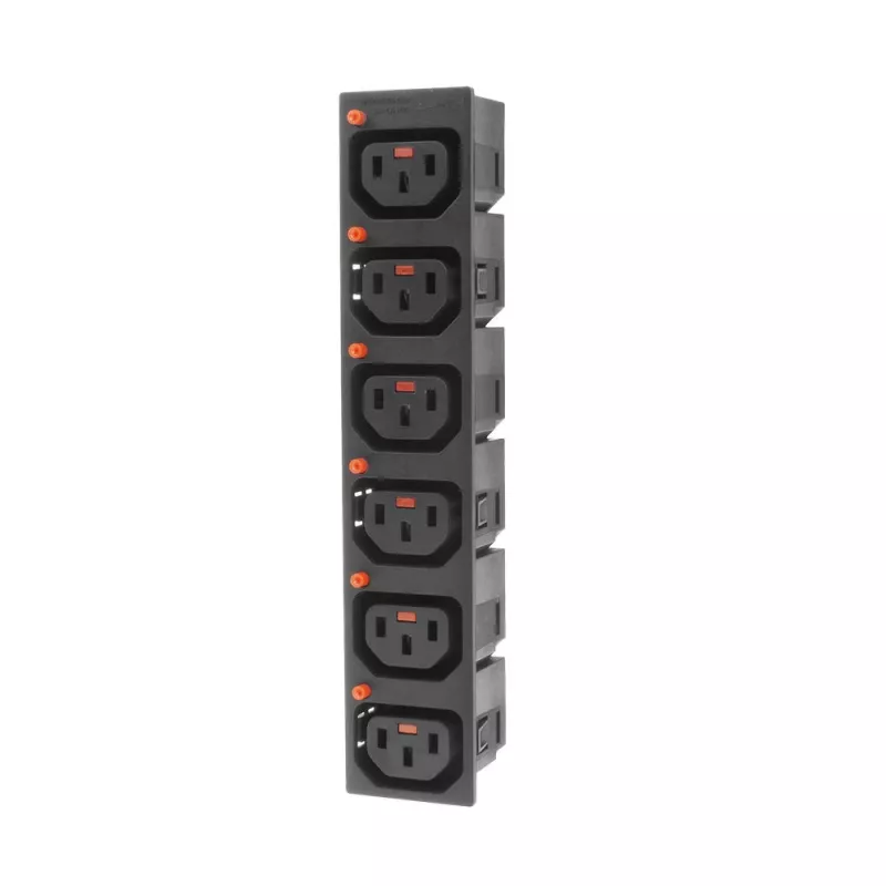 ACT C13 IEC Lock Net Entree (6 lizdų) - juoda, PA135015BK6