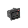 ACT C19 IEC Lock tinklo įėjimas (1 lizdas) - juoda, PA195015BK, C19, Juoda, Raudona, Kištukinis lizdas, Tiesus, Termoplastikas, 2000 V