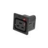 ACT C19 IEC Lock tinklo įėjimas (1 lizdas) - juoda, PA195015BK, C19, Juoda, Raudona, Kištukinis lizdas, Tiesus, Termoplastikas, 2000 V