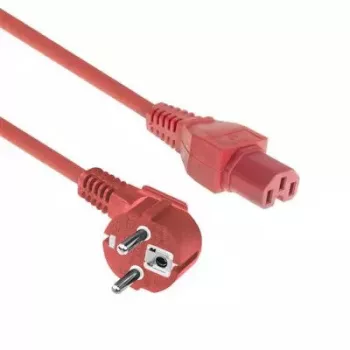 ACT maitinimo laidas CEE 7/7 kištukas kampinis C15 raudonas 2 m 250 V 10 A
