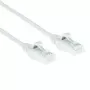 ACT baltas 0,5 metro LSZH U/UTP CAT6 duomenų centro plonas komutacinis kabelis su apsaugotais RJ45 jungtimis