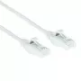 ACT baltas 1 metro LSZH U/UTP CAT6 duomenų centro plonas komutacinis kabelis su apsaugotais RJ45 jungtimis