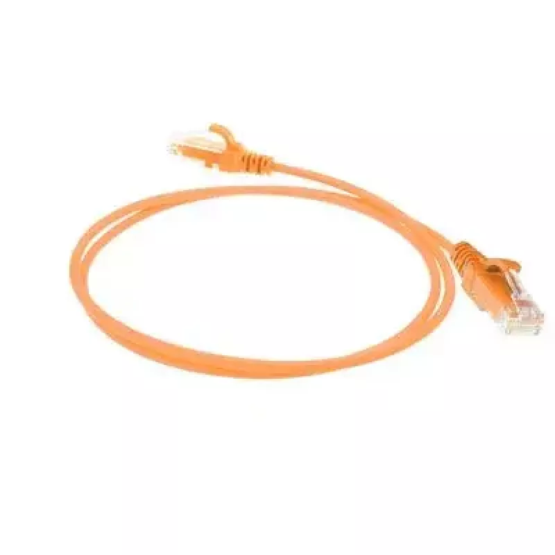 ACT Oranžinis 5 metrų LSZH U/UTP CAT6 duomenų centro plonas komutacinis kabelis be užkabinimo su RJ45 jungtimis