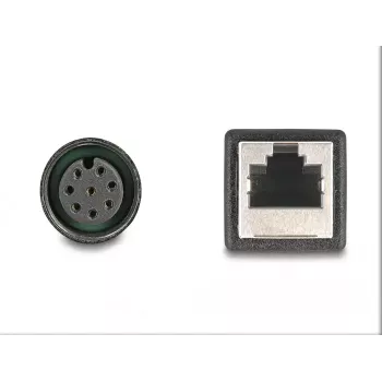 DeLOCK M12 adapterio kabelis A koduotas 8 kontaktų lizdas į RJ45 lizdą 50 cm