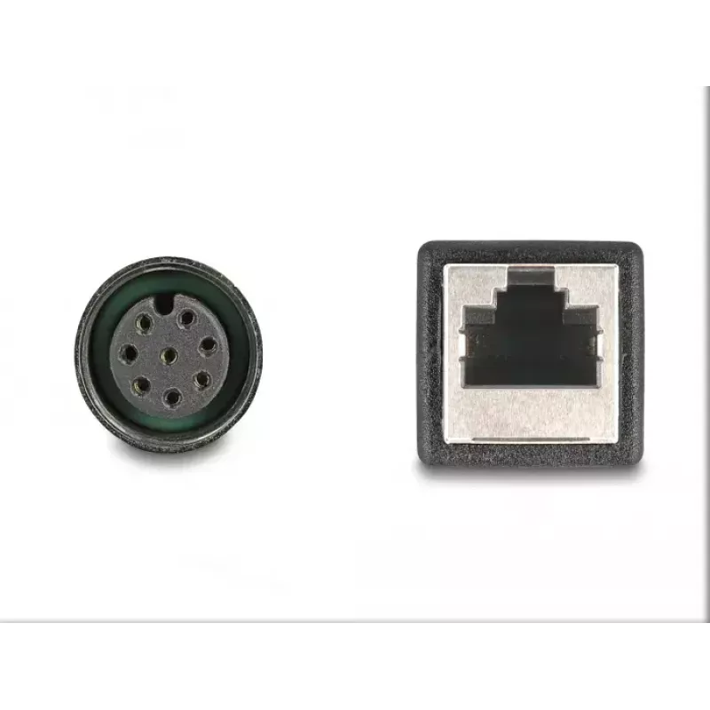 DeLOCK M12 adapterio kabelis A koduotas 8 kontaktų lizdas į RJ45 lizdą 50 cm