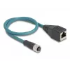 DeLOCK M12 adapterio kabelis A koduotas 8 kontaktų lizdas į RJ45 lizdą 50 cm