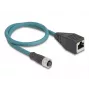 DeLOCK M12 adapterio kabelis A koduotas 8 kontaktų lizdas į RJ45 lizdą 50 cm