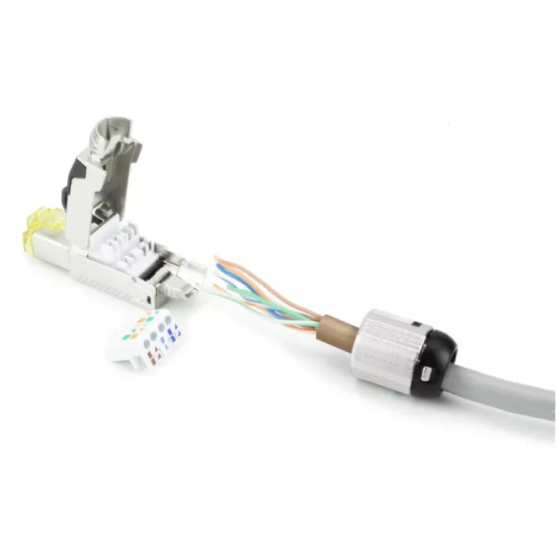 ACT Field termination plug RJ45 CAT6A ekranuotas, be įrankių, 4PPoE 100W