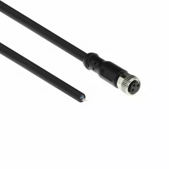 ACT Industrial jutiklio kabelis 5.00 metrų M8A 3 kontaktų lizdas į atvirus galus, Ultraflex Xtreme TPE kabelis, ekranuotas